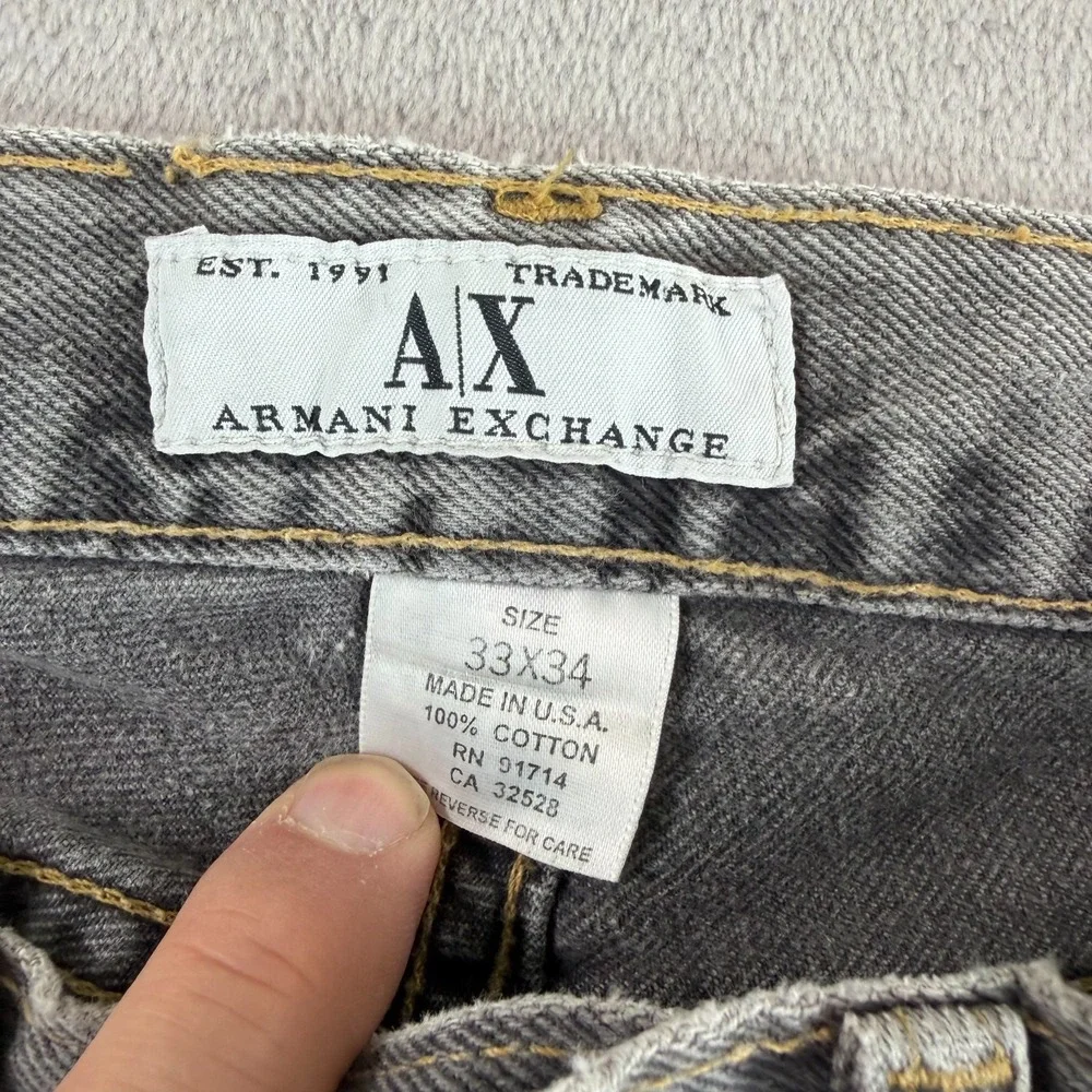 Vintage Armani‎ Exchange Jeans Men Actual 29x31 (Tag 33x34) Grey Disney Pictures